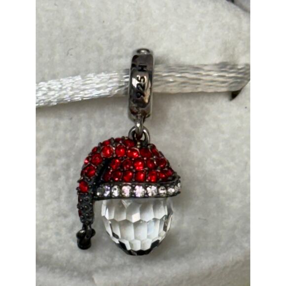 Chamilia Sterling I Still Believe in Santa Crystal Dangle Charm Bead #64175 - Picture 1 of 5